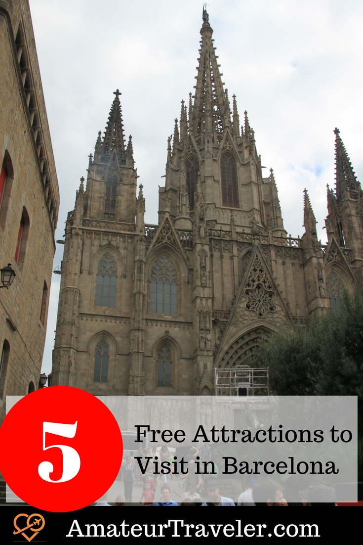 5 Free Attractions to Visit in Barcelona #travel #spain #catalan #barcelona #free #budget